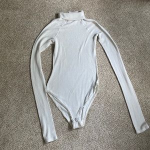 Intamately Free People Long Sleeve Waffle Bodysuit SZ Small